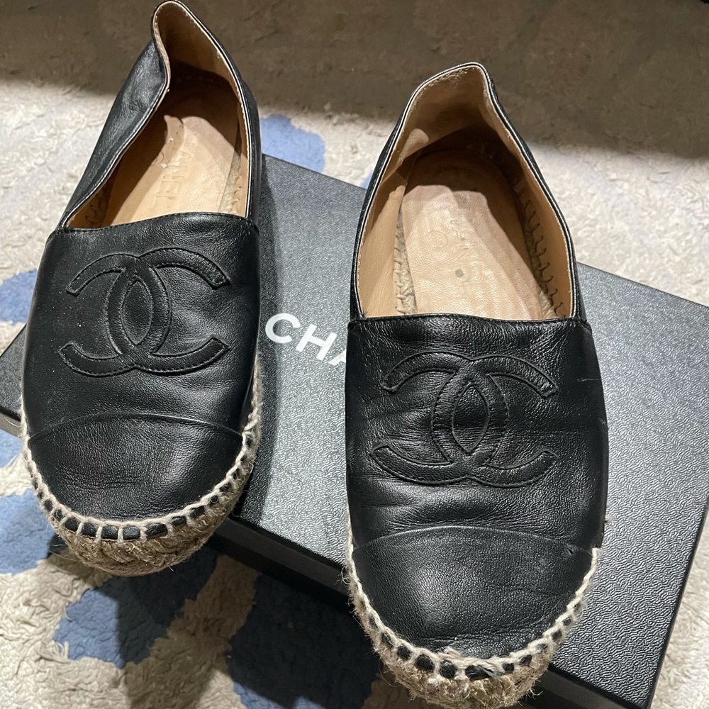 Black Chanel Espadrilles 37